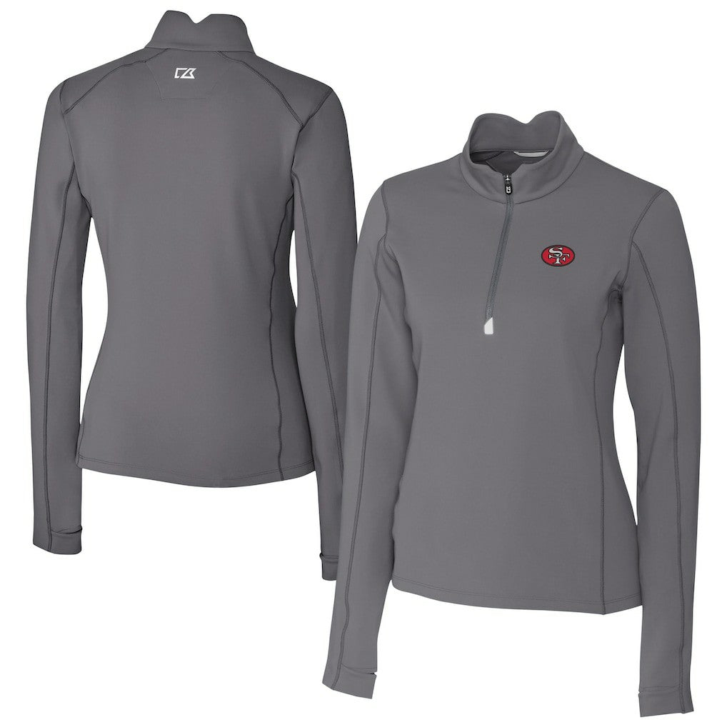 Cutter & Buck Women's Traverse Stretch Quarter-Zip Pullover Top - San Francisco 49ers Pullover
