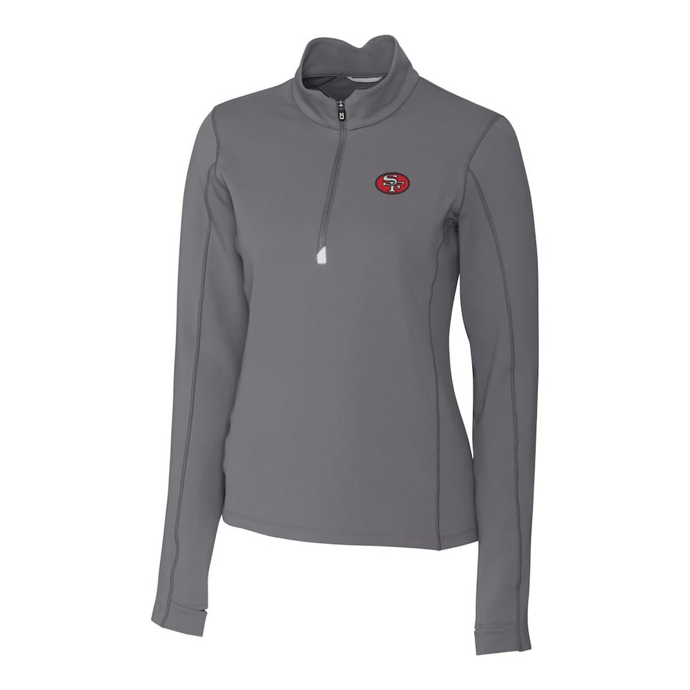 Cutter & Buck Women's Traverse Stretch Quarter-Zip Pullover Top - San Francisco 49ers Pullover