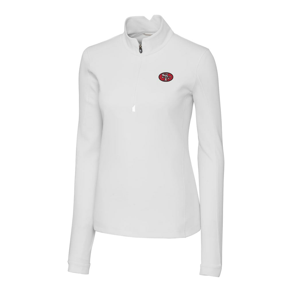 Cutter & Buck Women's Traverse Stretch Quarter-Zip Pullover Top - San Francisco 49ers Pullover