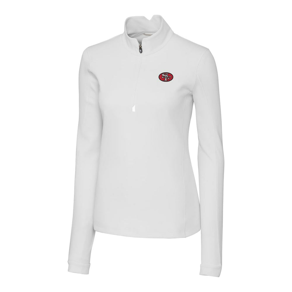 Cutter & Buck Women's Traverse Stretch Quarter-Zip Pullover Top - San Francisco 49ers Pullover