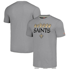 Homage Unisex The NFL ASL Collection by Love Sign American Sign Language T-Shirt - New Orleans Saints T-shirts