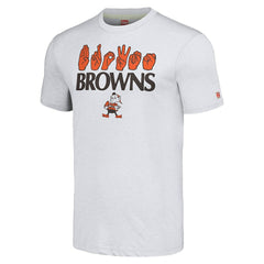 Homage Unisex The NFL ASL Collection by Love Sign American Sign Language T-Shirt - Cleveland Browns T-shirts