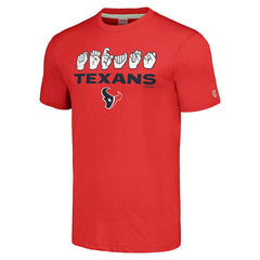 Homage Unisex The NFL ASL Collection by Love Sign American Sign Language T-Shirt - Houston Texans T-shirts