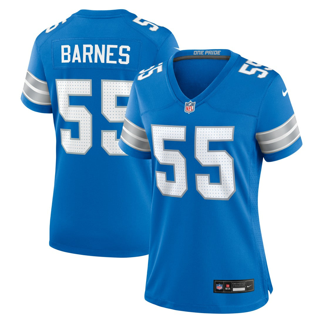 Derrick Barnes  Women's Team Game Jersey - Detroit Lions Jerseys