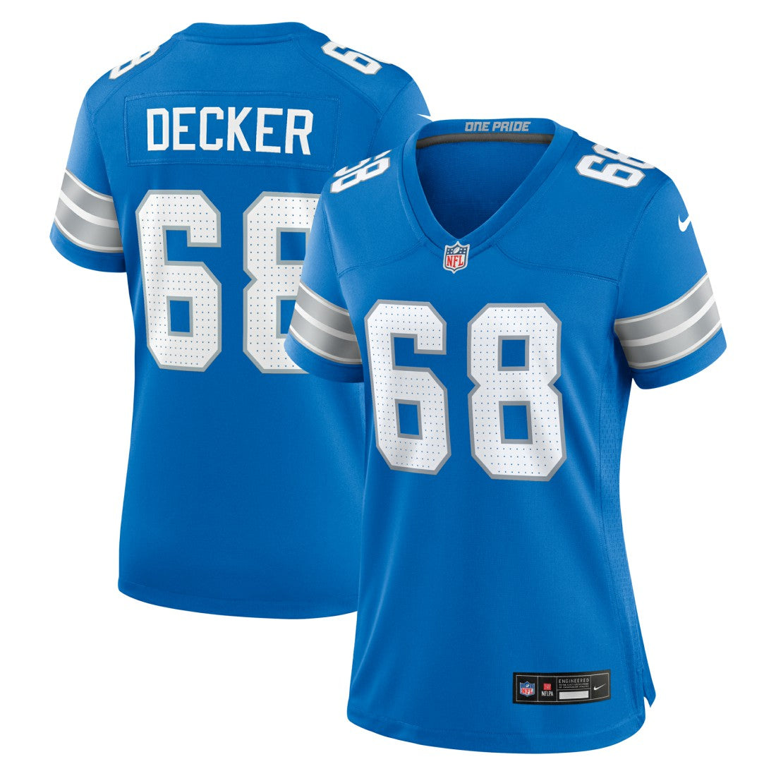 Taylor Decker  Women's Team Game Jersey - Detroit Lions Jerseys