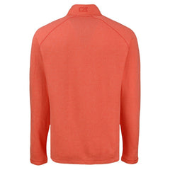 Heather Orange Baltimore Orioles Cutter & Buck Peshastin Eco Fleece Recycled Raglan Quarter-Zip Top