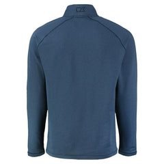 Heather Navy Atlanta Braves Cutter & Buck Peshastin Eco Fleece Recycled Raglan Quarter-Zip Top