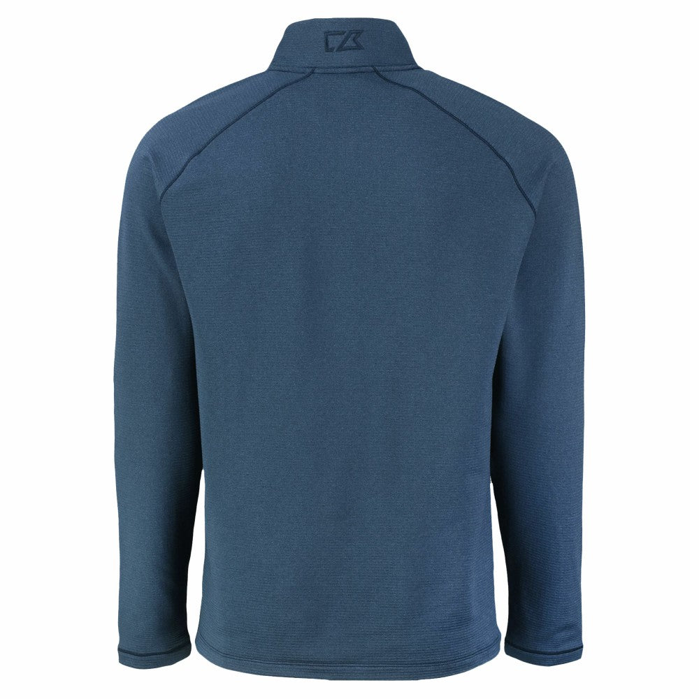 Heather Navy Kansas City Royals Cutter & Buck Peshastin Eco Fleece Recycled Raglan Quarter-Zip Top