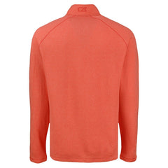 Heather Orange Detroit Tigers Cutter & Buck Peshastin Eco Fleece Recycled Raglan Quarter-Zip Top