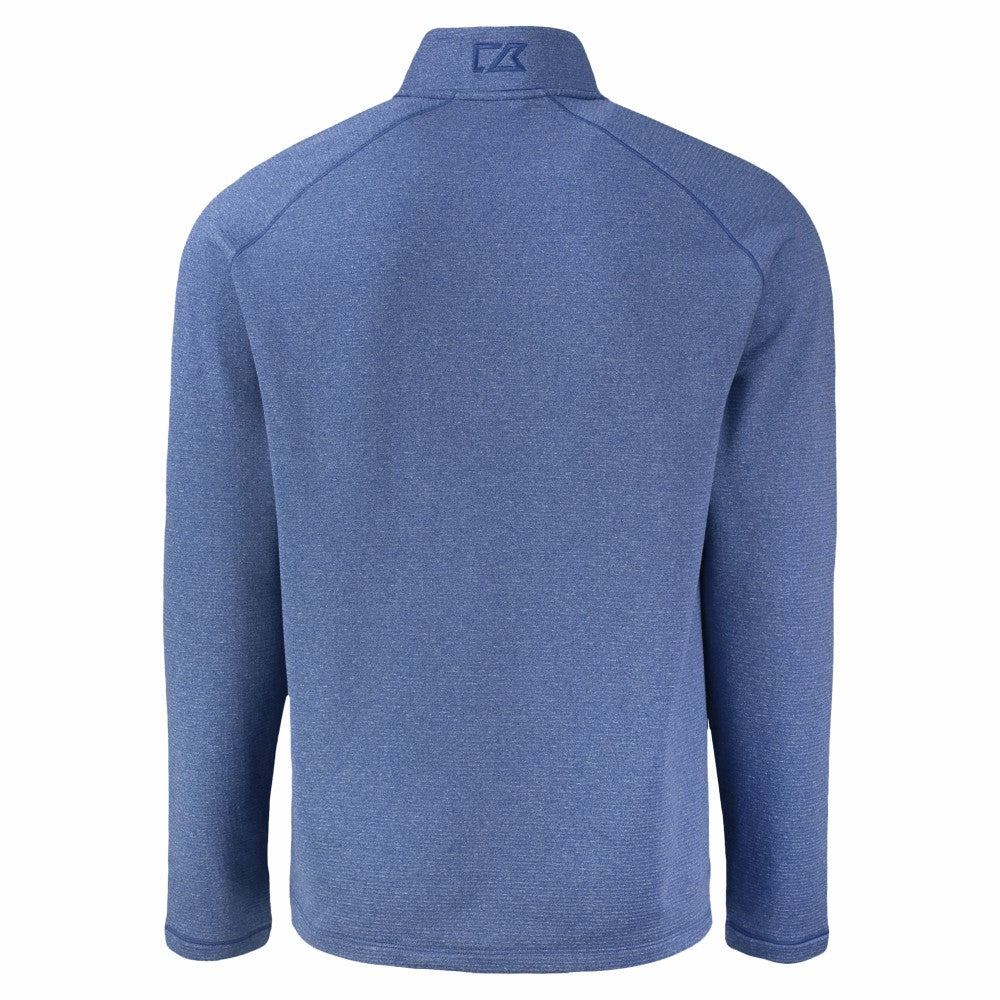 Heather Blue Kansas City Royals Cutter & Buck Peshastin Eco Fleece Recycled Raglan Quarter-Zip Top