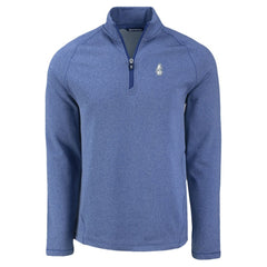 Heather Royal Chicago Cubs Cutter & Buck Peshastin Eco Fleece Recycled Raglan Quarter-Zip Top