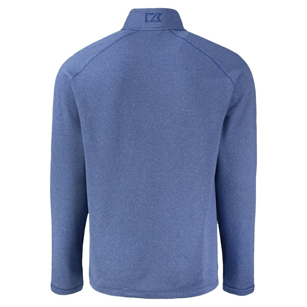 Heather Royal Chicago Cubs Cutter & Buck Peshastin Eco Fleece Recycled Raglan Quarter-Zip Top