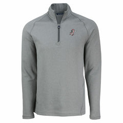 Heather Gray Cincinnati Reds Cutter & Buck Peshastin Eco Fleece Recycled Raglan Quarter-Zip Top