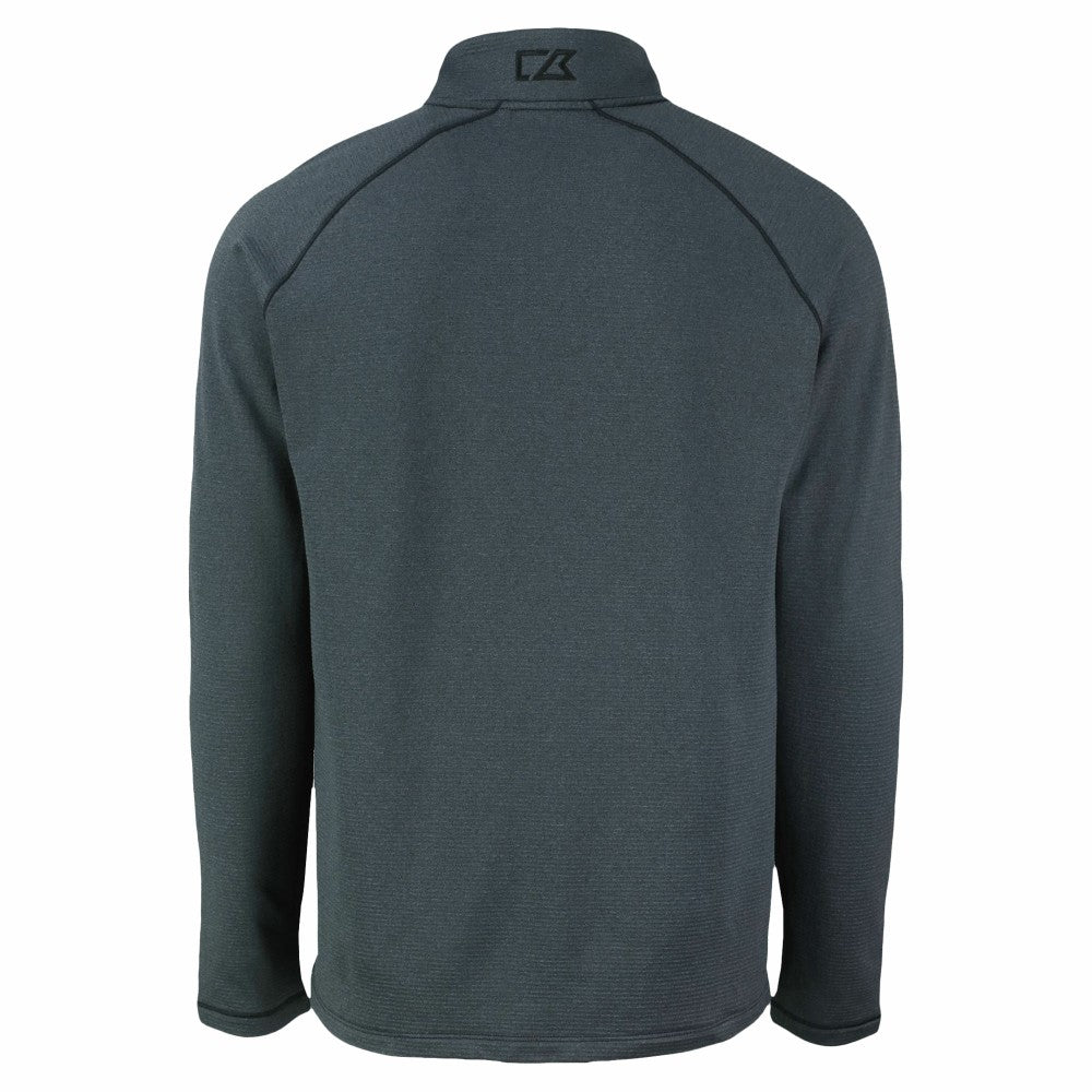 Heather Black New York Mets Cutter & Buck Peshastin Eco Fleece Recycled Raglan Quarter-Zip Top