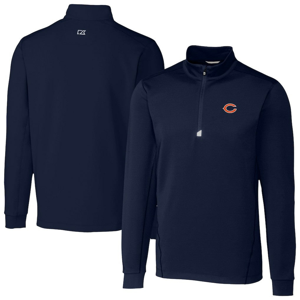 Cutter & Buck Traverse Stretch Quarter-Zip Top - Chicago Bears Tops