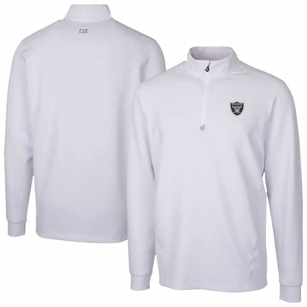 Cutter & Buck Traverse Stretch Quarter-Zip Top - Las Vegas Raiders Tops