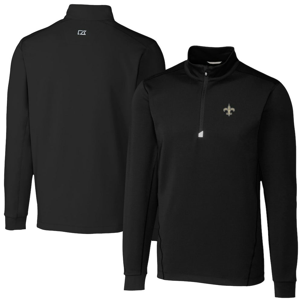 Cutter & Buck Traverse Stretch Quarter-Zip Top - New Orleans Saints Tops