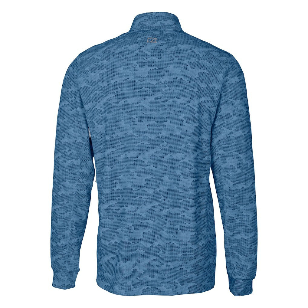Cutter & Buck Traverse Camo Print Stretch Quarter-Zip Top - Miami Dolphins Tops