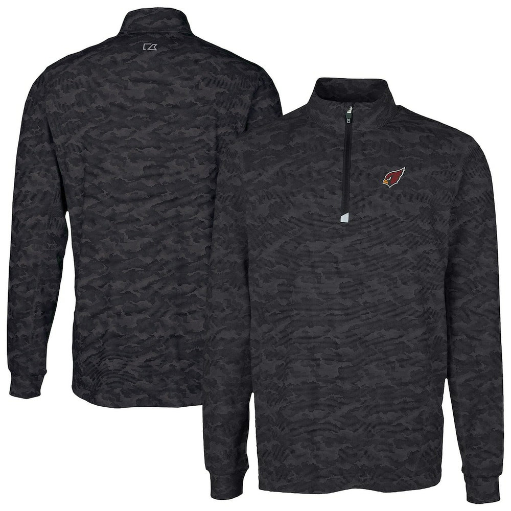 Cutter & Buck Traverse Camo Print Stretch Quarter-Zip Top - Arizona Cardinals Tops