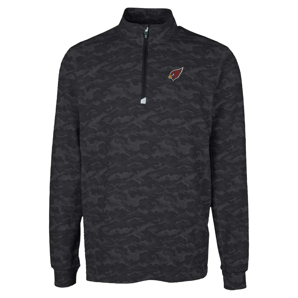 Cutter & Buck Traverse Camo Print Stretch Quarter-Zip Top - Arizona Cardinals Tops