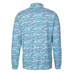 Cutter & Buck Traverse Camo Print Stretch Quarter-Zip Pullover Top - Detroit Lions Pullover