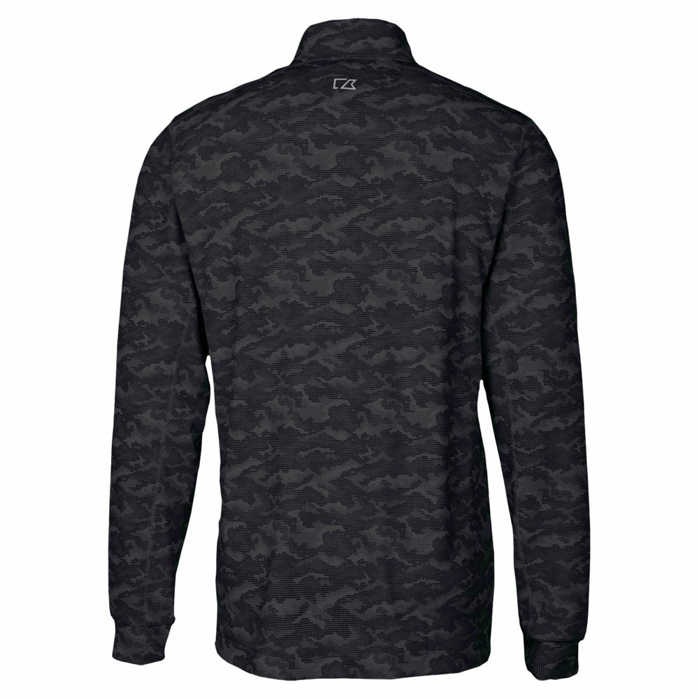 Cutter & Buck Traverse Camo Print Stretch Quarter-Zip Top - Detroit Lions Tops