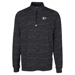Cutter & Buck Traverse Camo Print Stretch Quarter-Zip Top - Kansas City Chiefs Tops