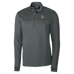 Cutter & Buck Traverse Stripe Stretch DryTec Quarter-Zip Top - Minnesota Vikings Tops