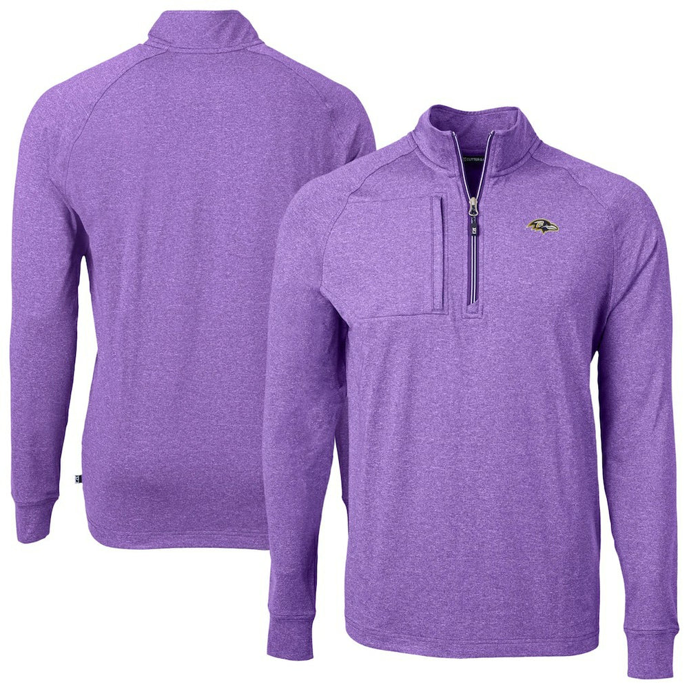 Cutter & Buck Adapt Eco Raglan Quarter-Zip Jacket - Baltimore Ravens Jackets