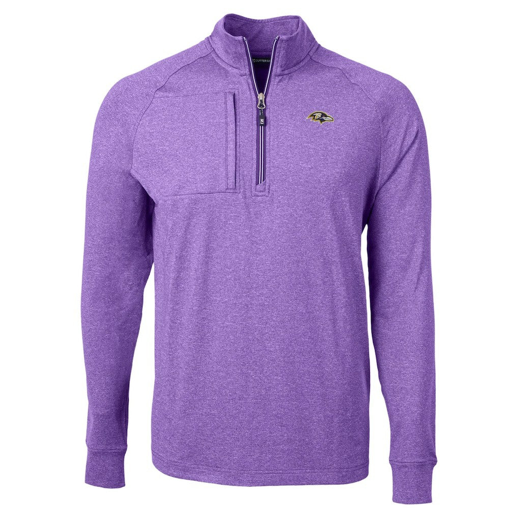 Cutter & Buck Adapt Eco Raglan Quarter-Zip Jacket - Baltimore Ravens Jackets