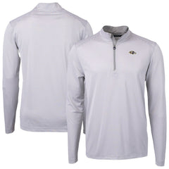 Cutter & Buck Virtue Eco Pique Micro Stripe Quarter-Zip Jacket - Baltimore Ravens Jackets