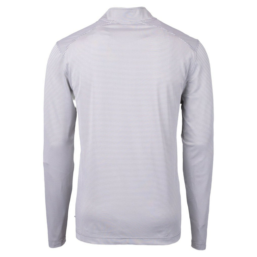 Cutter & Buck Virtue Eco Pique Micro Stripe Quarter-Zip Jacket - Baltimore Ravens Jackets