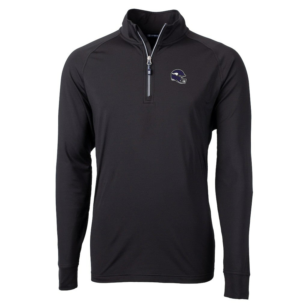 Cutter & Buck Big & Tall Adapt Eco DryTec Raglan Quarter-Zip Jacket - Minnesota Vikings Jackets