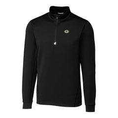 Cutter & Buck Big & Tall Traverse Eco Tri-Blend DryTec Quarter-Zip Jacket - Green Bay Packers Jackets