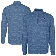 Cutter & Buck Big & Tall Traverse Eco Camo Tri-Blend DryTec Quarter-Zip Jacket - Buffalo Bills Jackets