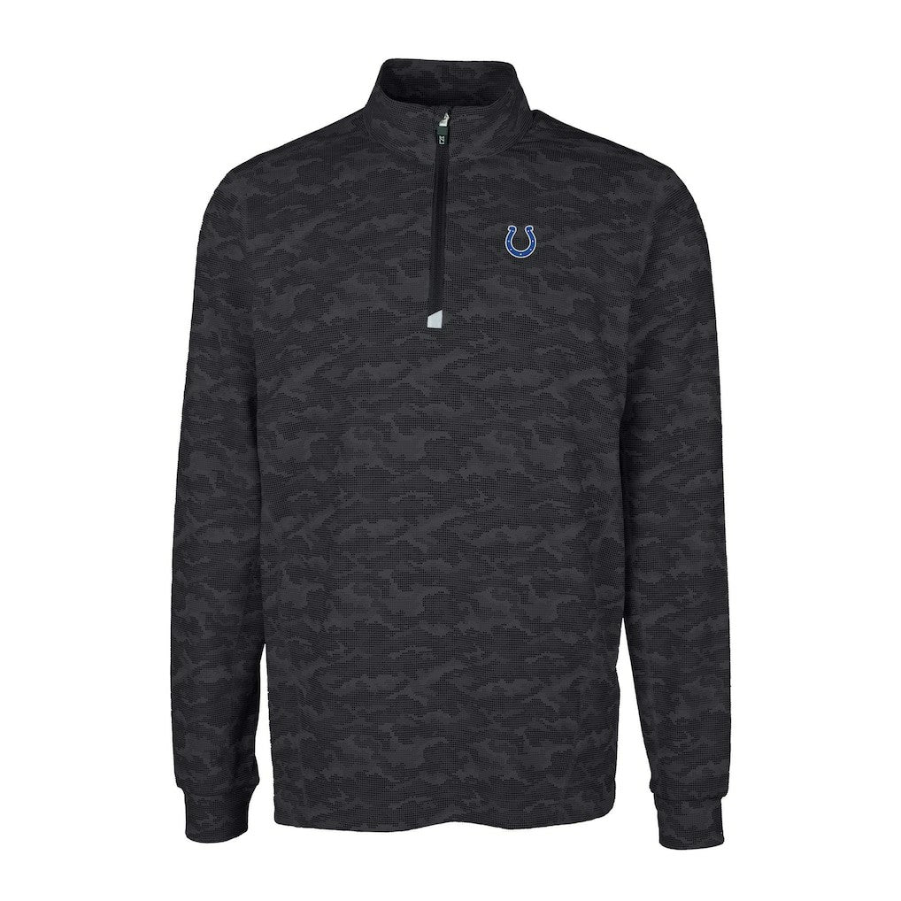 Cutter & Buck Big & Tall Traverse Eco Camo Tri-Blend DryTec Quarter-Zip Jacket - Indianapolis Colts Jackets
