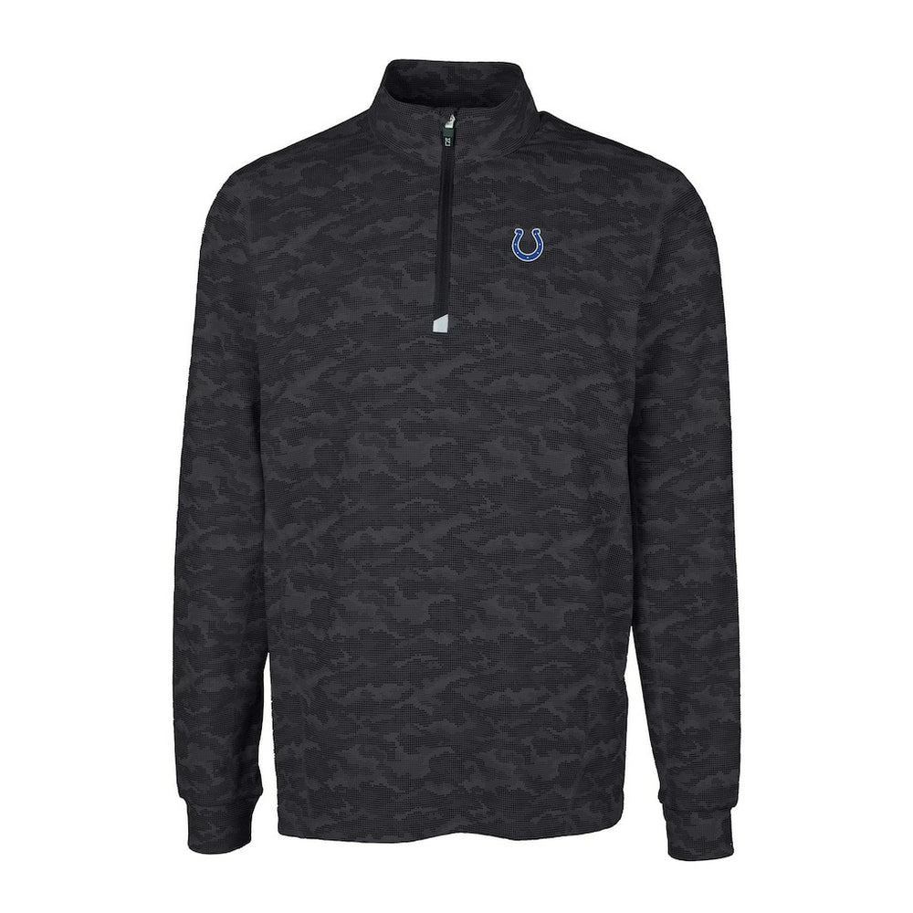 Cutter & Buck Big & Tall Traverse Eco Camo Tri-Blend DryTec Quarter-Zip Jacket - Indianapolis Colts Jackets