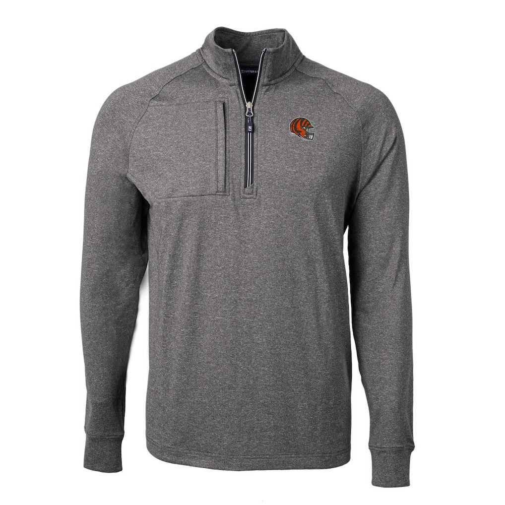 Cutter & Buck Big & Tall Adapt Eco Raglan Quarter-Zip Jacket - Cincinnati Bengals Jackets
