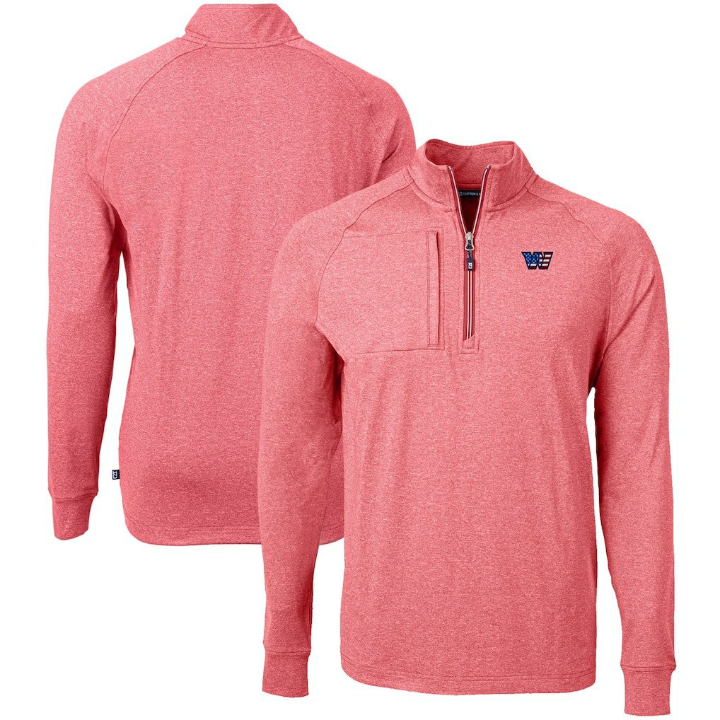 Cutter & Buck Big & Tall Adapt Eco Raglan Quarter-Zip Jacket - Washington Commanders Jackets