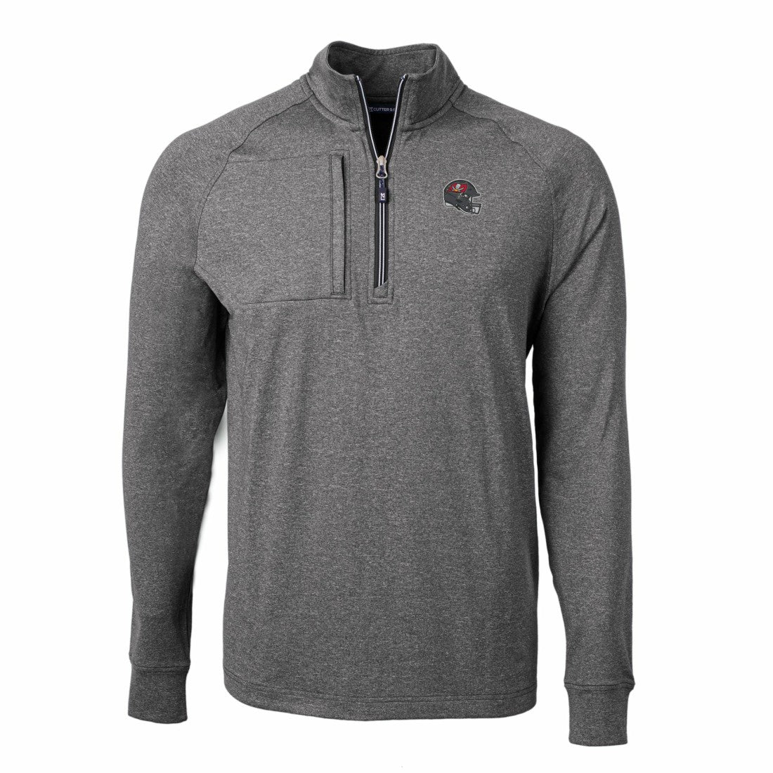 Cutter & Buck Big & Tall Adapt Eco Raglan Quarter-Zip Jacket - Tampa Bay Buccaneers Jackets