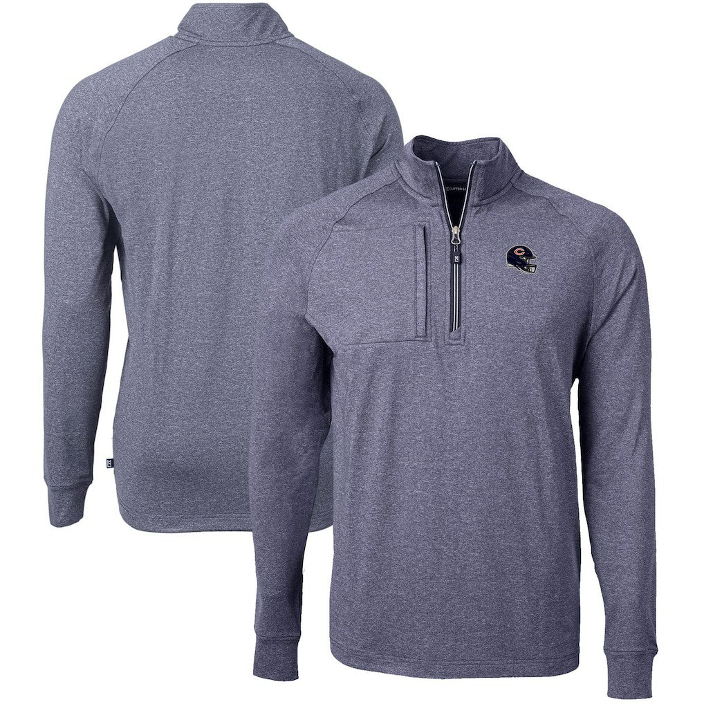 Cutter & Buck Big & Tall Adapt Eco Raglan Quarter-Zip Jacket - Chicago Bears Jackets