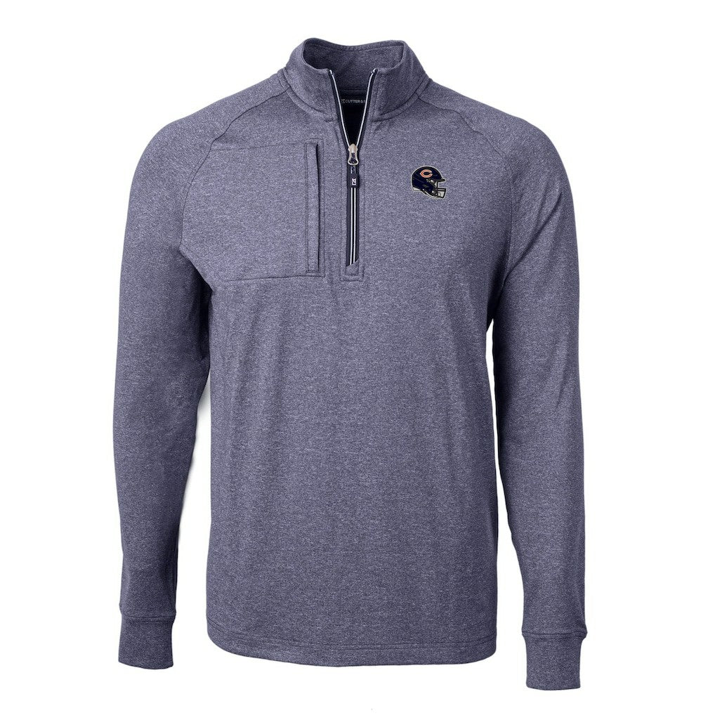 Cutter & Buck Big & Tall Adapt Eco Raglan Quarter-Zip Jacket - Chicago Bears Jackets