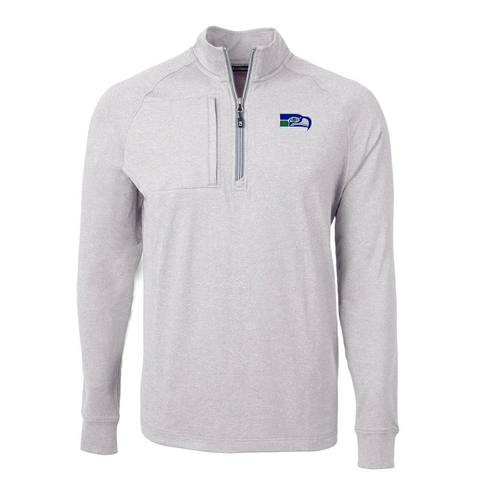 Cutter & Buck Big & Tall Adapt Eco Raglan Quarter-Zip Jacket - Seattle Seahawks Jackets