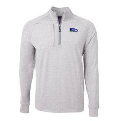 Cutter & Buck Big & Tall Adapt Eco Raglan Quarter-Zip Jacket - Seattle Seahawks Jackets