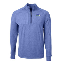 Cutter & Buck Big & Tall Adapt Eco Raglan Quarter-Zip Jacket - Seattle Seahawks Jackets