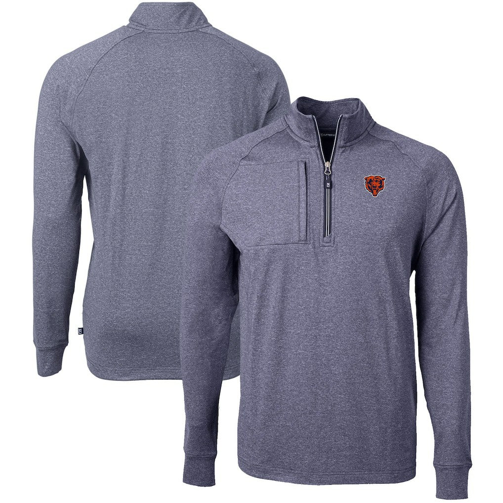 Cutter & Buck Big & Tall Adapt Eco Raglan Quarter-Zip Jacket - Chicago Bears Jackets