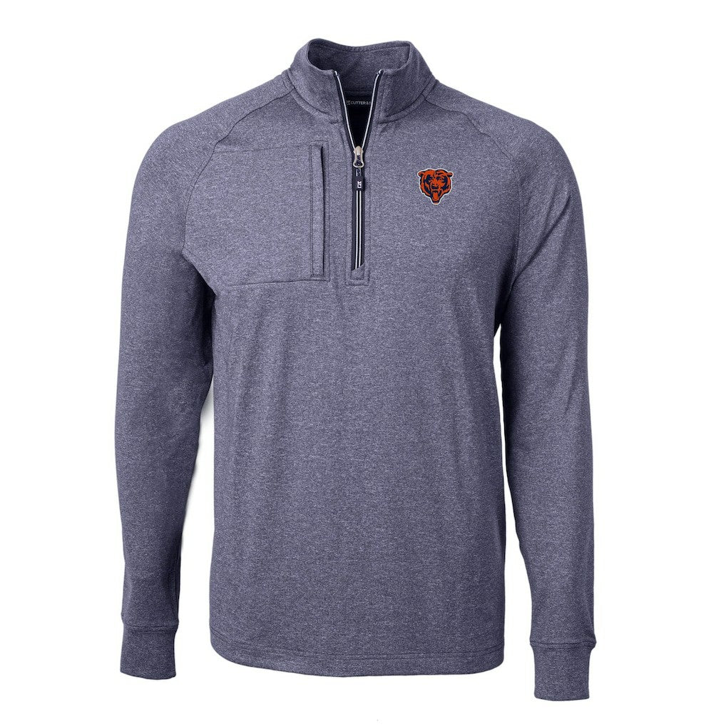 Cutter & Buck Big & Tall Adapt Eco Raglan Quarter-Zip Jacket - Chicago Bears Jackets