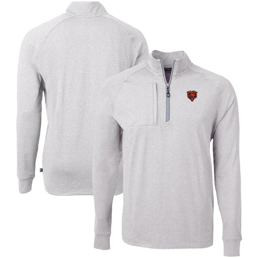 Cutter & Buck Big & Tall Adapt Eco Raglan Quarter-Zip Jacket - Chicago Bears Jackets