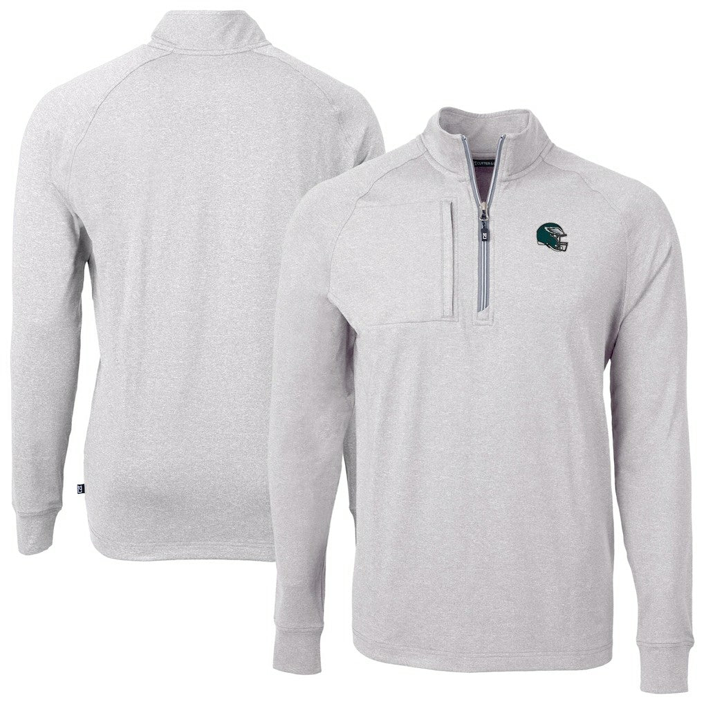 Cutter & Buck Big & Tall Adapt Eco Raglan Quarter-Zip Jacket - Philadelphia Eagles Jackets