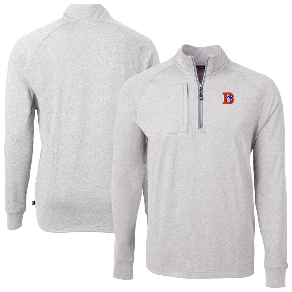 Cutter & Buck Big & Tall Adapt Eco Raglan Quarter-Zip Jacket - Denver Broncos Jackets